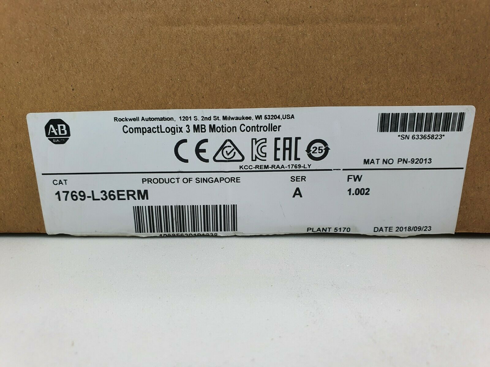 1769-l36erm Allen Bradley模块控制器 马达电机 驱动器