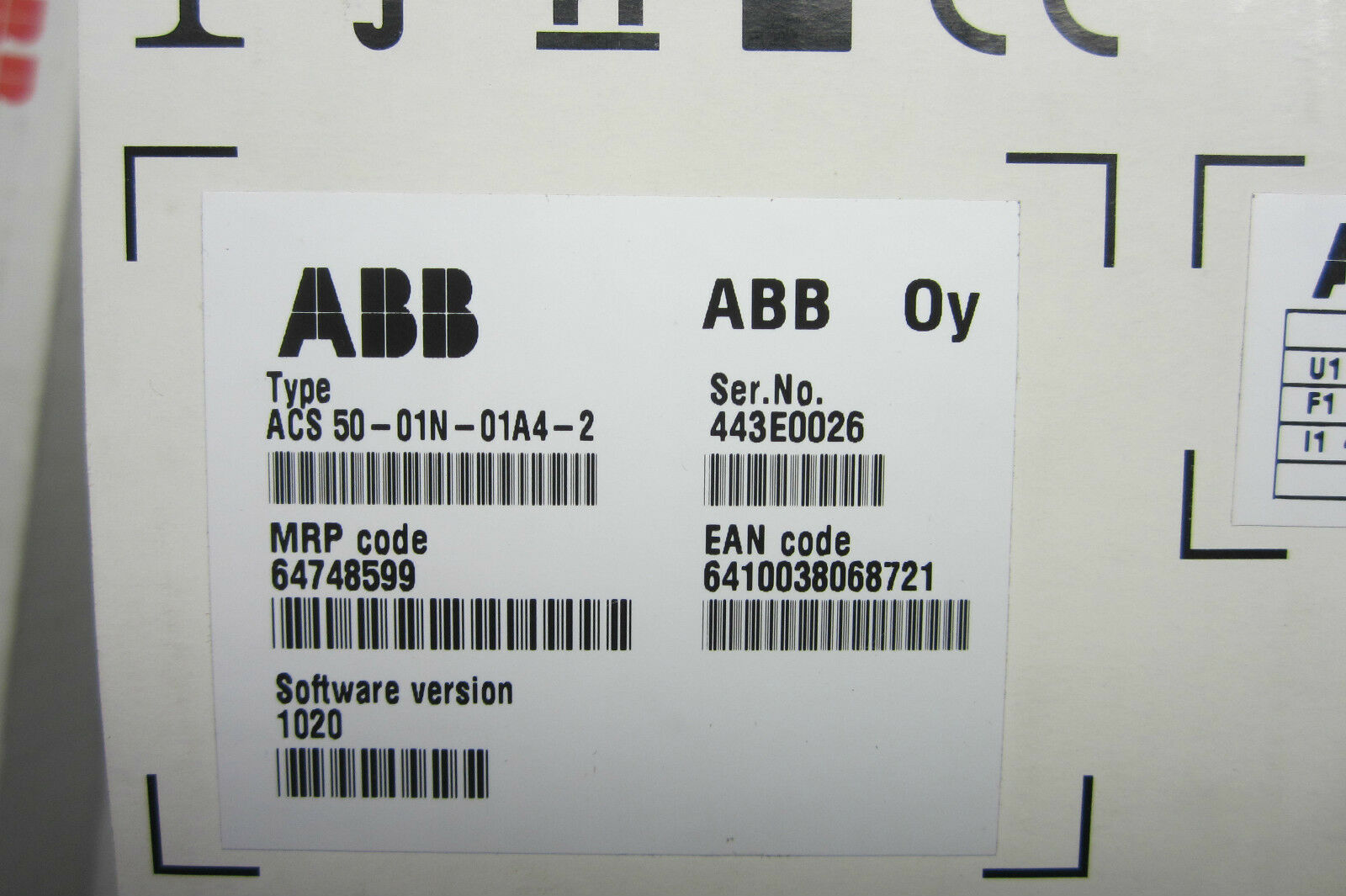  ACS50-01N-01A4-2 ABB 模块控制器 马达电机 驱动器