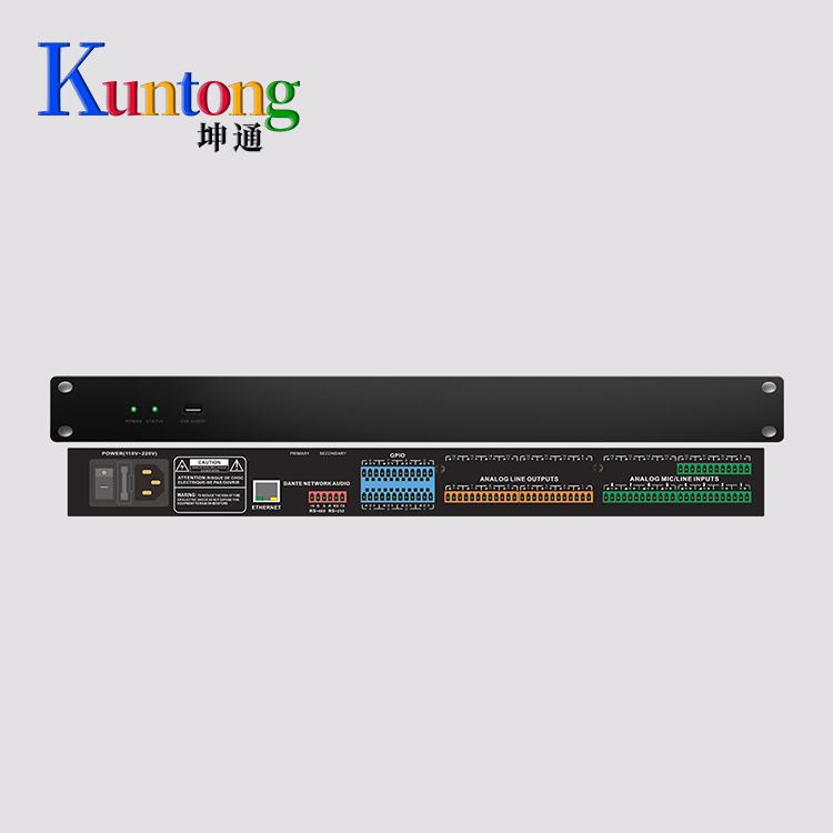 Kuntong坤通KTM-DAP-1208 12进8出数字音频处理器 浮点运算引擎 自定义操作界面