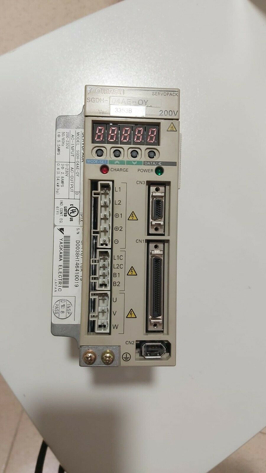 SGDH-04AE-OY YASKAWA/安川 电机马达 控制器模块