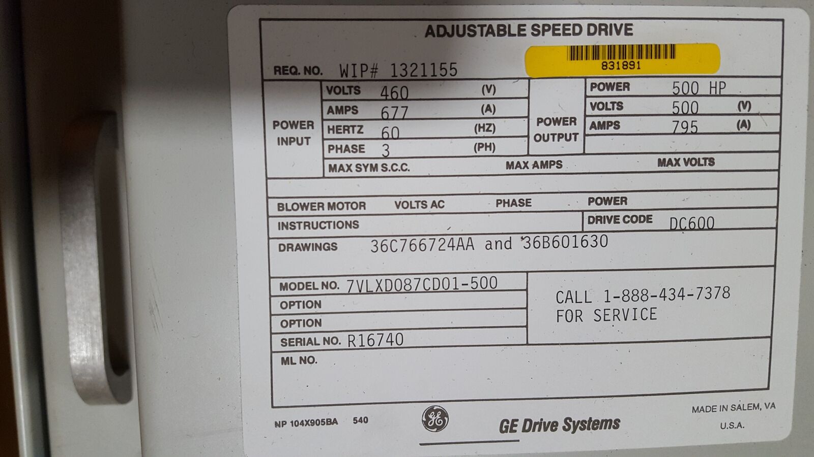 7vlxd087cd01-500 GE/通用电气 电机马达 模块控制器 驱动器原装