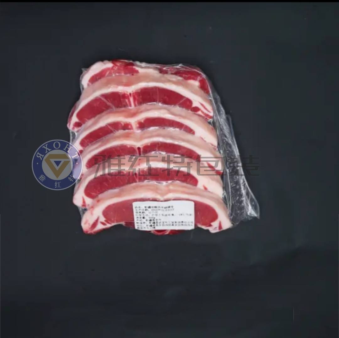  蝴蝶排热缩贴体真空包装袋 牛羊肉热缩包装袋 法式羊排 羊前腿高阻隔热缩袋包装 