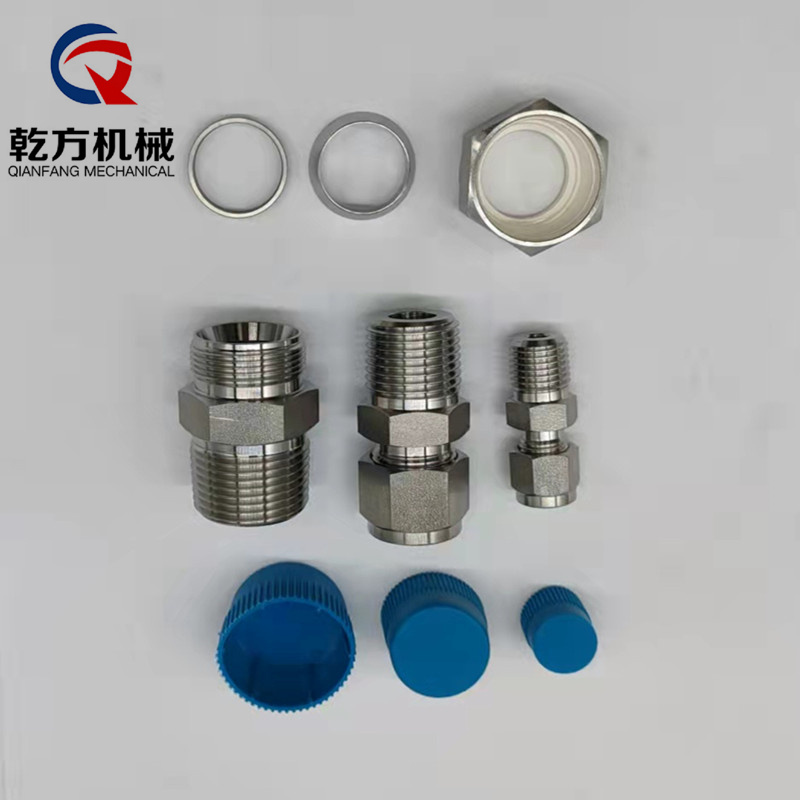 哈氏合金C-276/双相钢2205/2507材质卡套接头，外丝卡套接头，卡套直通终端，直通卡套终端，