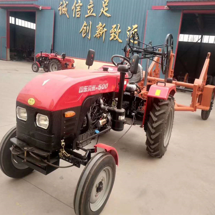 500型立式 5吨拖拉机牵引机卧式平行四轮收线车