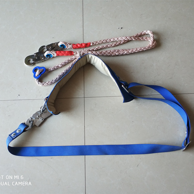 双保险安全带 橘红色 电工登杆用五点式