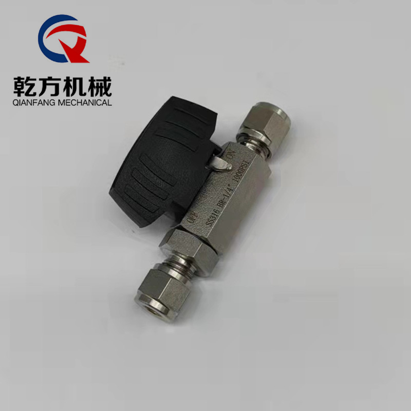  黑手柄卡套球阀 气体卡套球阀，高压卡套球阀，316L不锈钢卡套球阀