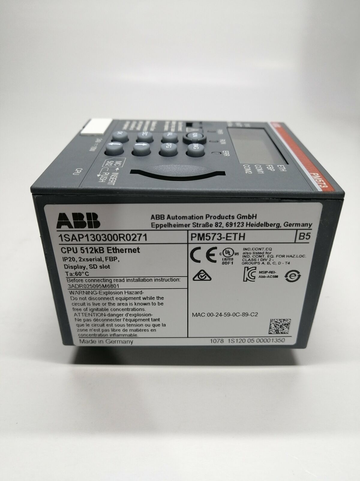 ABB PM573-ETH变频器