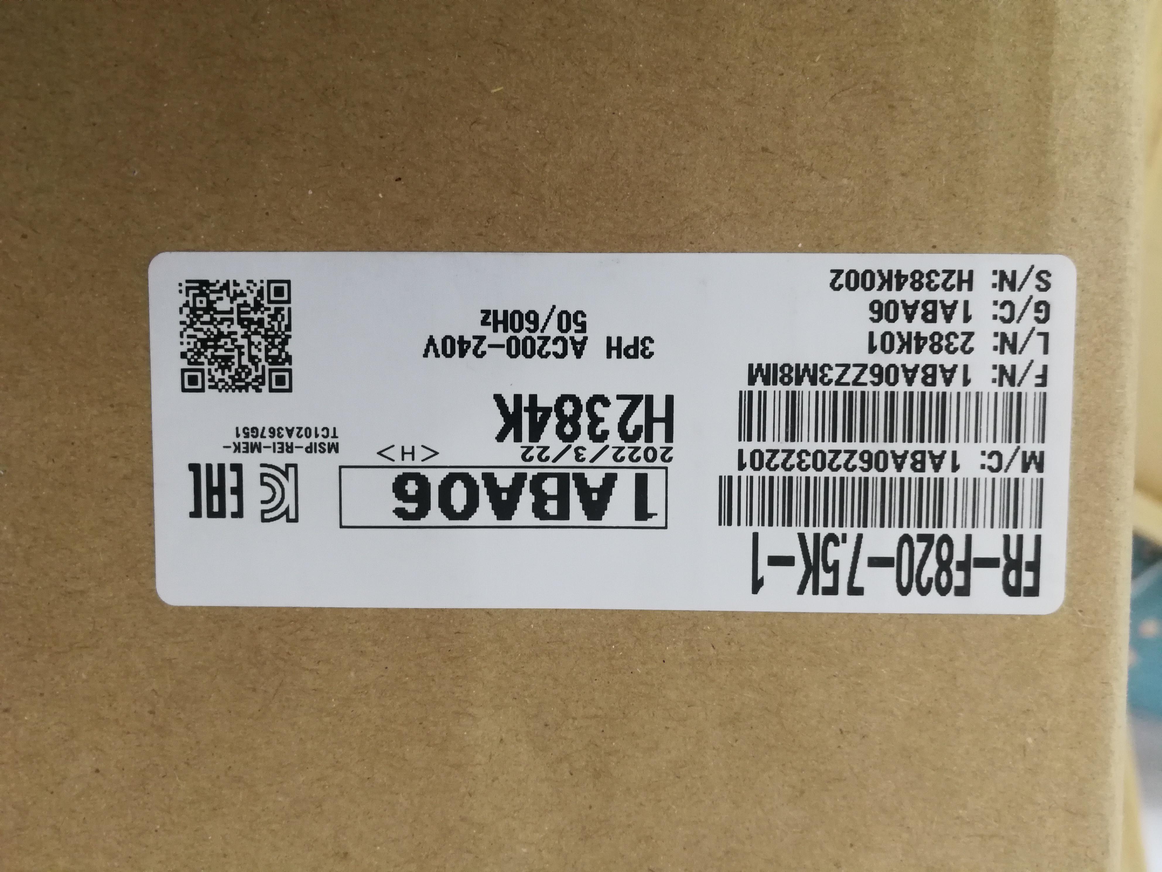 三菱FR-E820-7.5K-1变频器