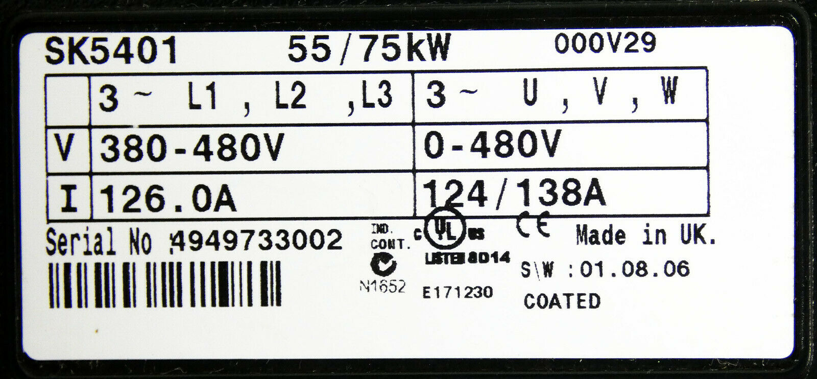 艾默生SK5401 CT变频器