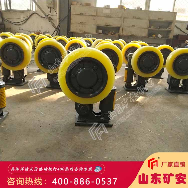 罐笼缓冲器的罐道与罐耳由滑动摩擦变为滚动摩擦减少了动力消耗