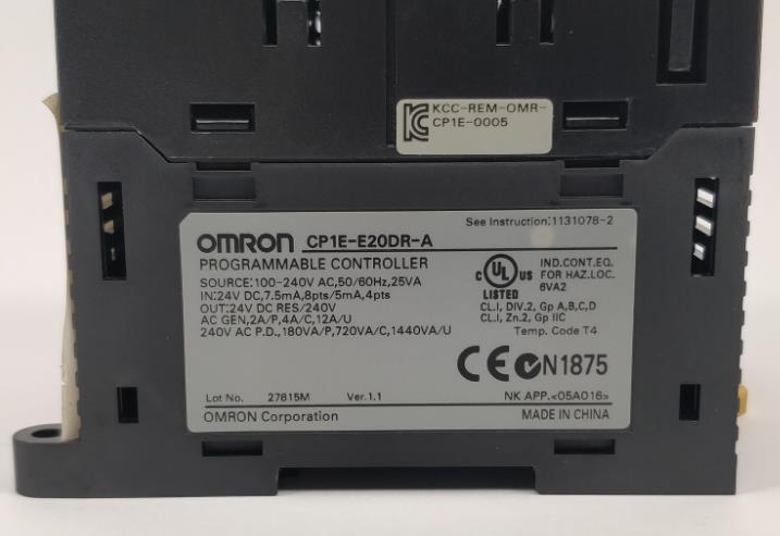 欧姆龙CP1E-E20DR-A可编程控制器
