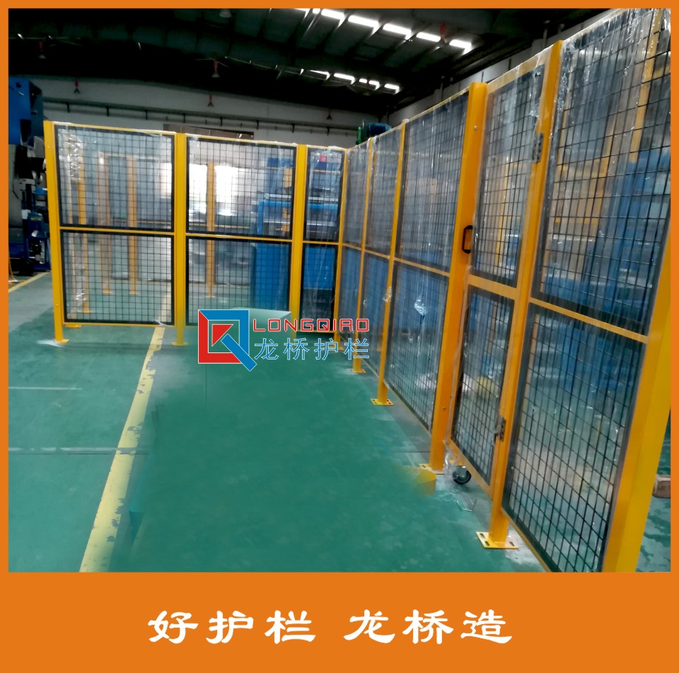 郑州仓储隔离网 配套车间隔离网推拉门 平移门 龙桥框网分离设计