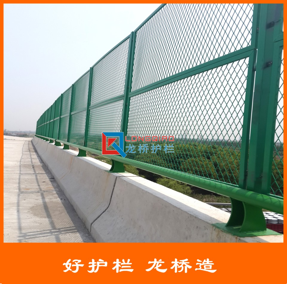 郑州桥梁防抛网 郑州防抛网铁路桥梁 浸塑钢板网 龙桥