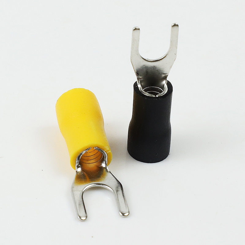 SV5.5-6 黄铜0.6mm 叉型预绝缘端子 U型铜鼻 铜接耳