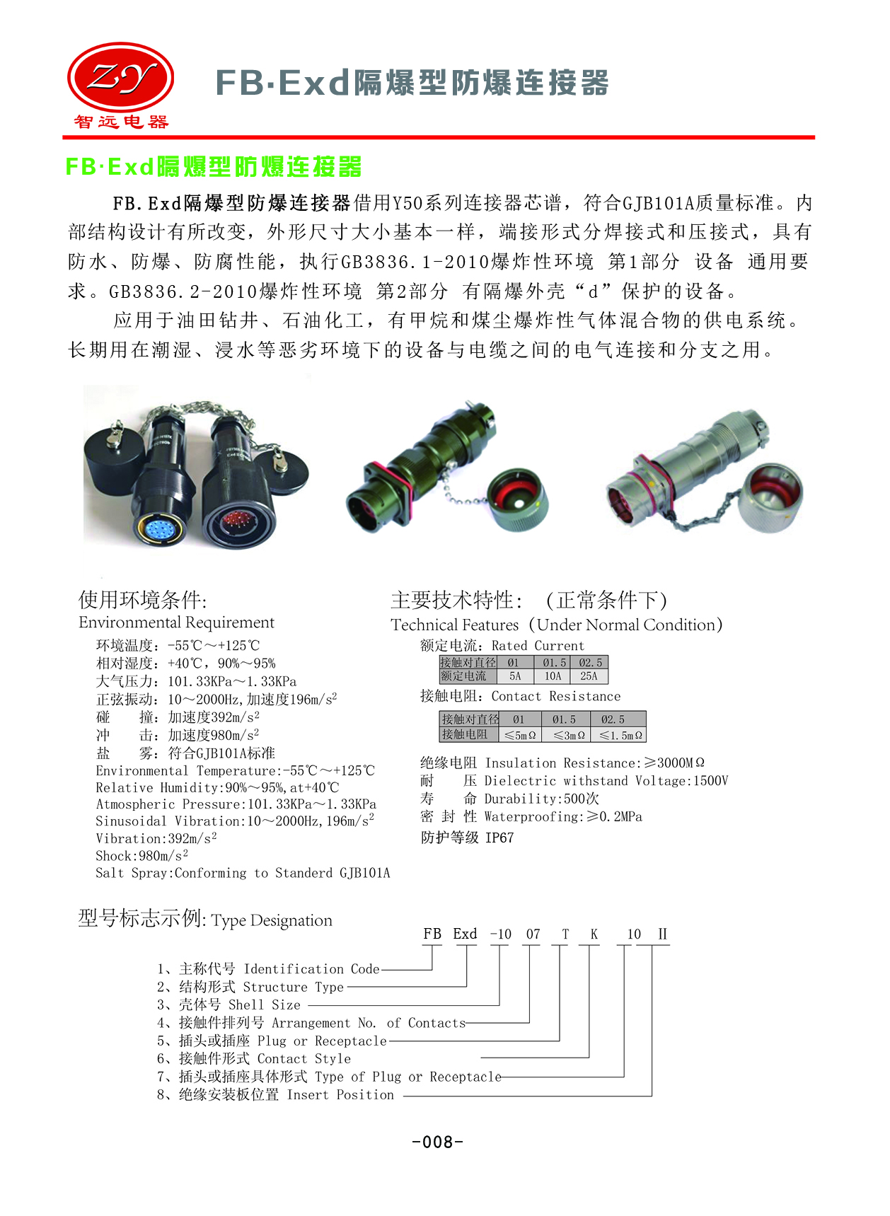 厂家直销多芯小体积防爆电连接器