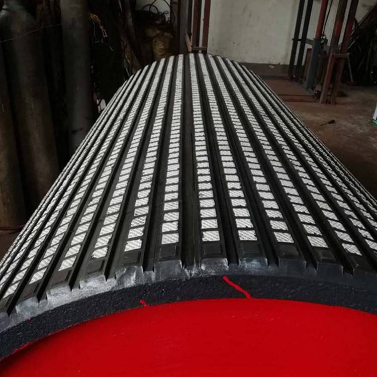 现场滚筒包胶 改向滚筒陶瓷包胶 陶瓷橡胶版12mm