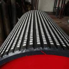 现场滚筒包胶 改向滚筒陶瓷包胶 陶瓷橡胶版12mm