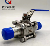 BA球阀  304/316L不锈钢卫生级三片式对焊球阀 自动焊接球阀 卫生级加长焊球阀