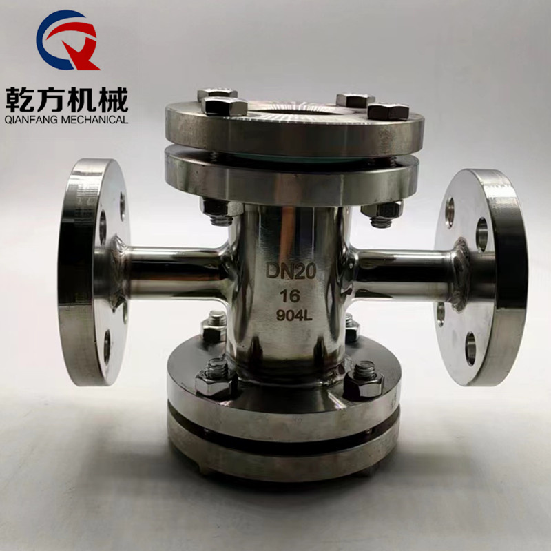 904L直通视镜 定做双相钢F51/F53/2520/TA2钛材/哈氏合金HC-276直通视镜 法兰
