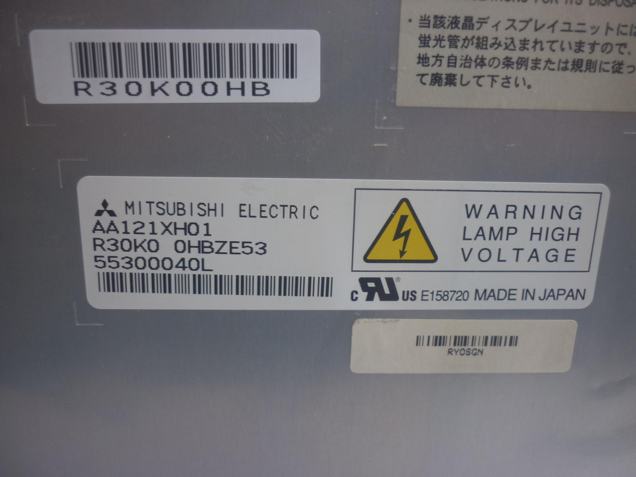 现货供应AA121XH01三菱12.1寸液晶屏