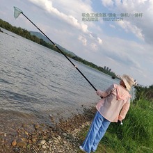 新款加强款锂电抄网,大功率一体杆麻鱼竿
