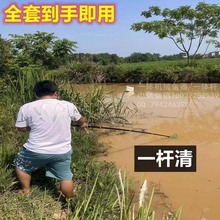 一体单杆批发价格,锂电池充电打渔抄网