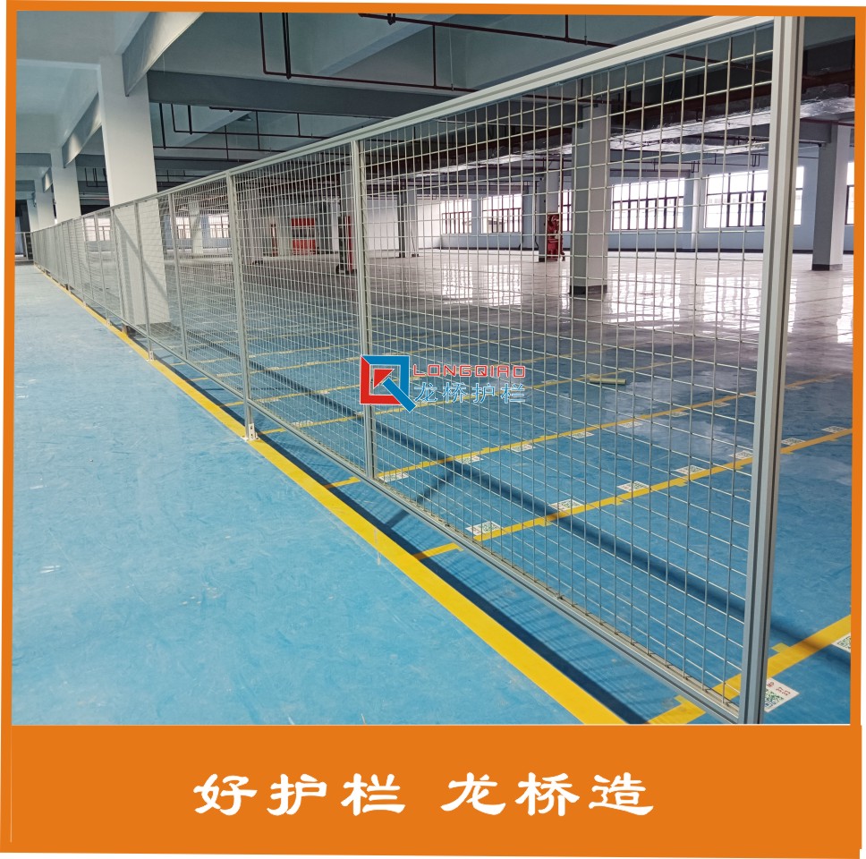 苏州铝合金车间隔离网 苏州工业铝型材工厂隔离网 龙桥订制铝合金大门