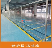 苏州铝合金车间隔离网 苏州工业铝型材工厂隔离网 龙桥订制铝合金大门