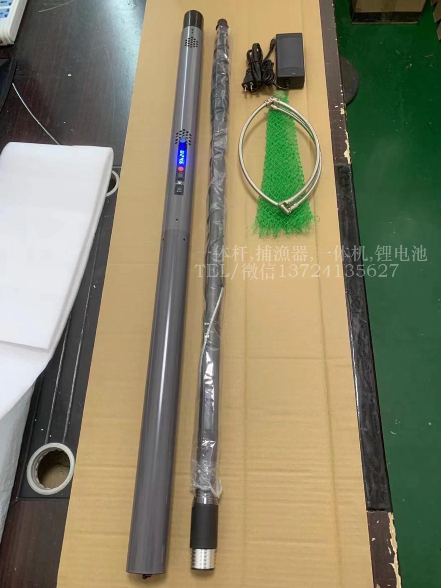 锂电一体单杆,隐蔽式打渔抄网电杆