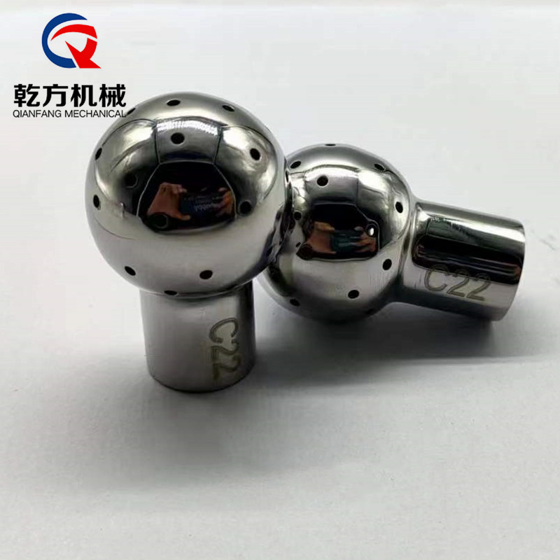 2205/2507/哈氏合金C276/C22/904L/TA2钛材插销式固定清洗球 内螺纹固定清洗球