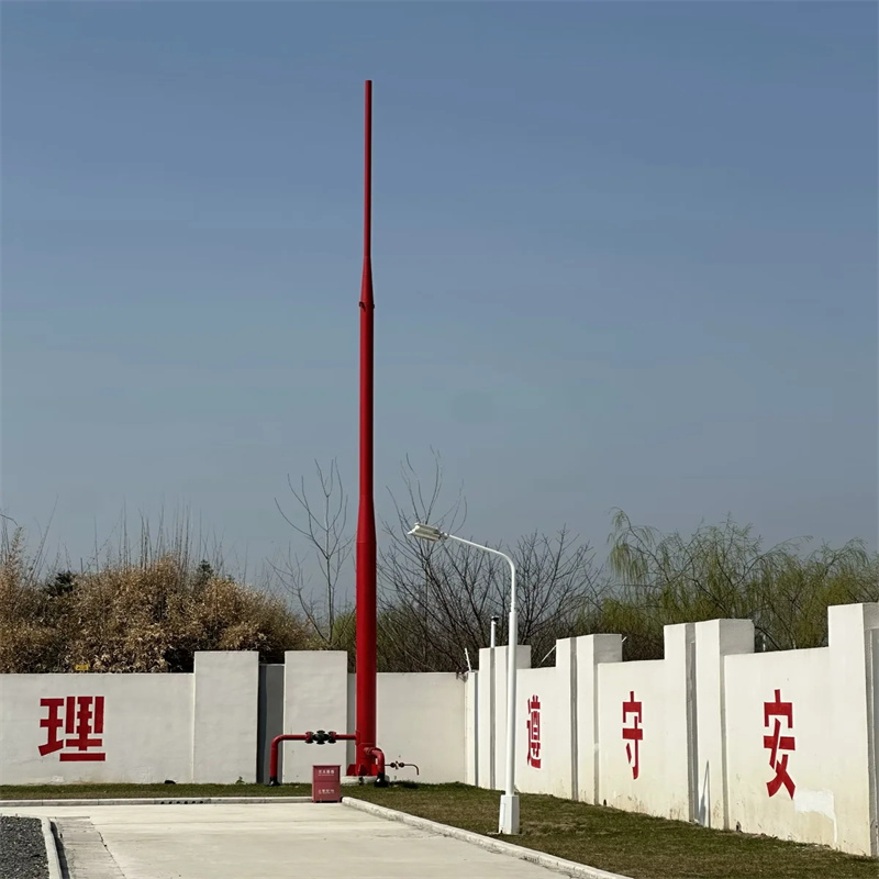 GH-1独立接闪杆塔  玻璃钢避雷针 方式烟筒塔