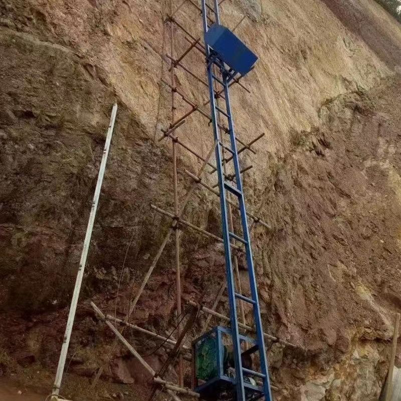 建筑工地护坡爬山虎混凝土泥浆砂石提升上料机家用盖楼运输上料机 