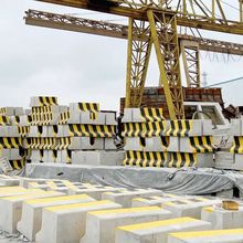 供应青岛城阳地铁用装配式围挡基础|黄岛区混凝土围挡基础墩