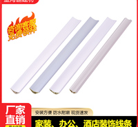 金海霸四川成都新款竹晶纤维踢脚线实木地脚线白色木塑贴脚线厂家直销