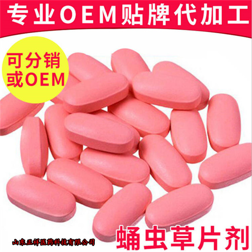 蛹虫草片 片剂包衣泡罩 压片糖果 装瓶装盒 OEM贴牌代加工
