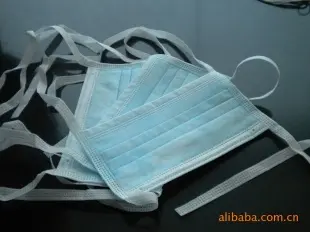 三层无纺布绑带口罩 一次性医用口罩 系带口罩 作业防护 仙桃市天悦塑料制品供应