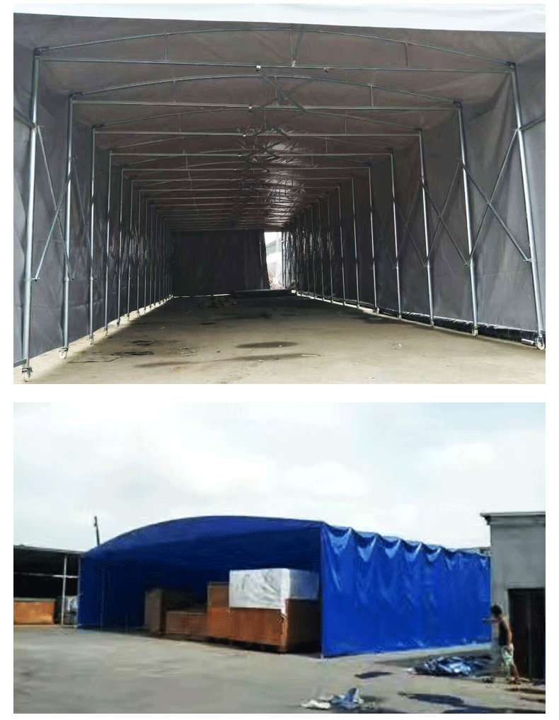 户外活动推拉帐篷伸缩雨棚 移动大排档雨蓬帆布推拉棚