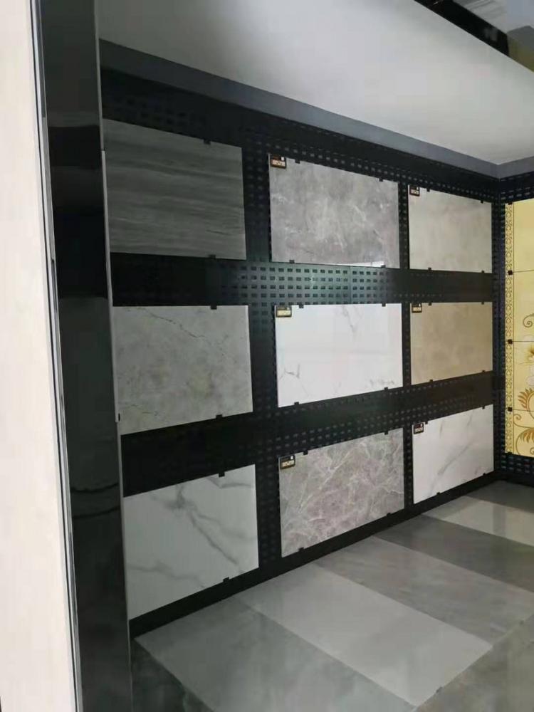 冲孔板展示架瓷砖展示架冲孔板厂家加工定做持式地板砖陶瓷展厅挂板