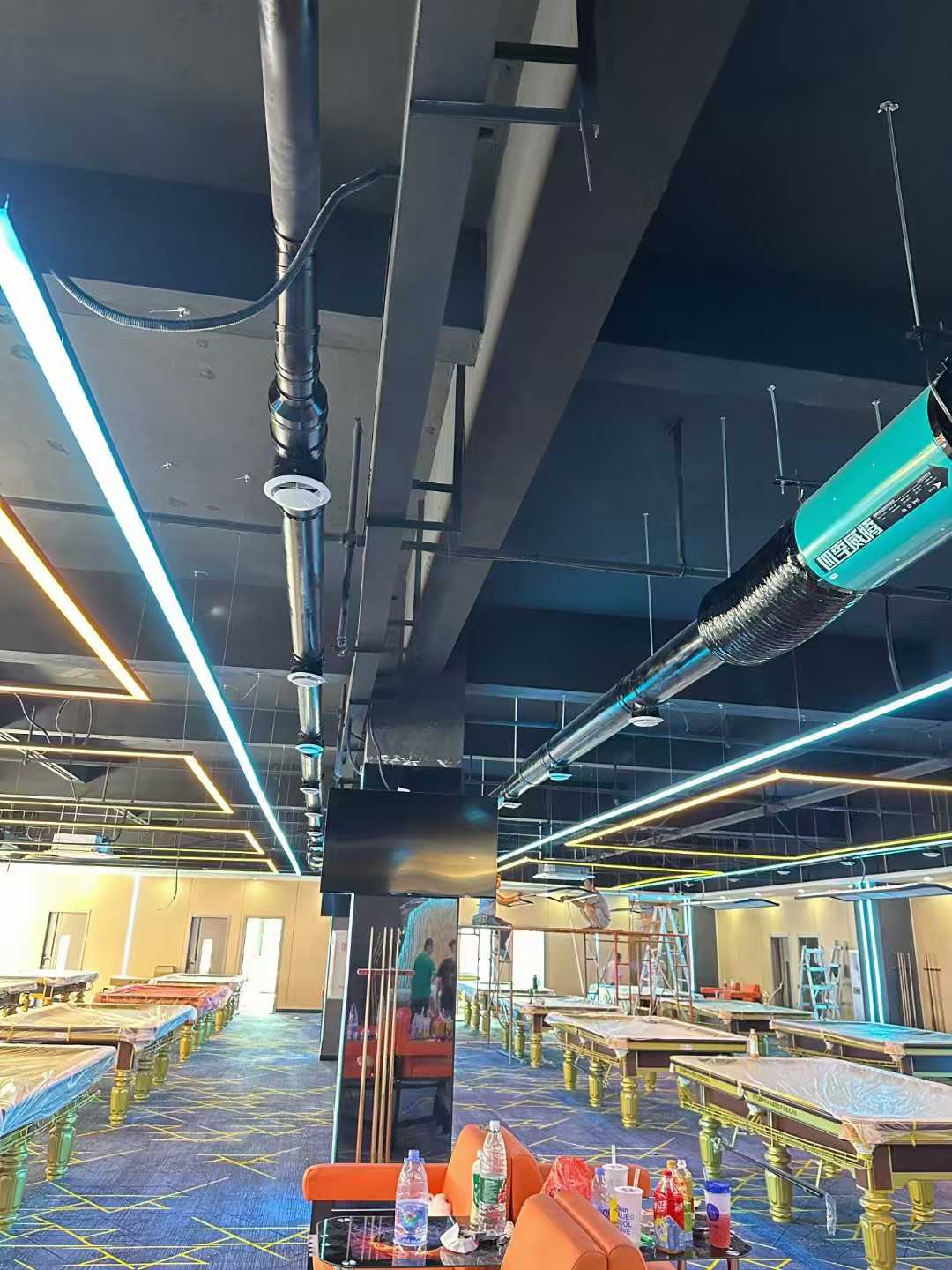 工业型防爆离心式风幕机应用现场 - 化工厂房门洞隔断工程案例